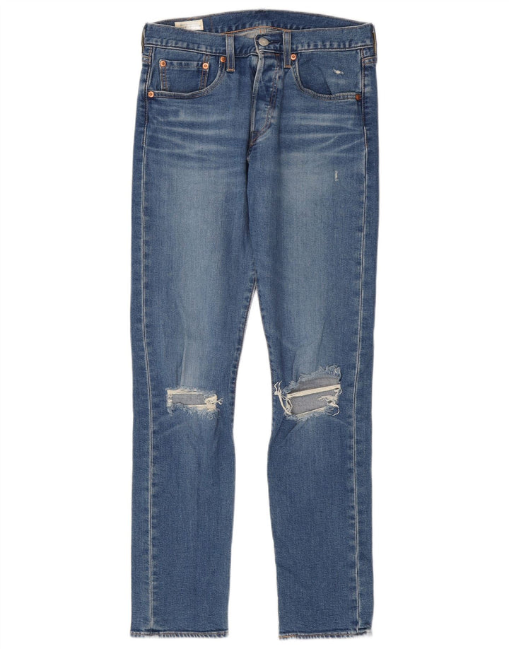 Мужские прямые джинсы Levi's 501 W28 L32, синий хлопок