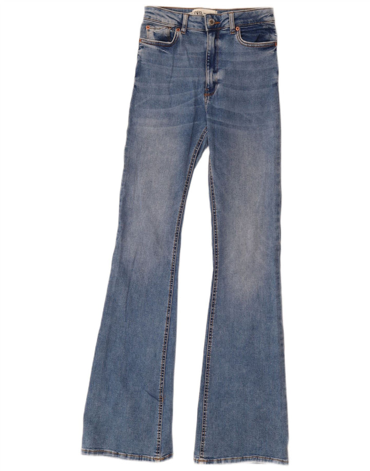 Женские расклешенные джинсы Zara EU 34 2XS W24 L33, синий хлопок