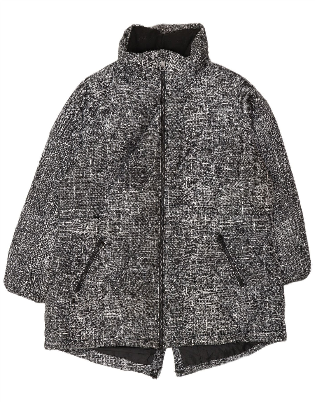 Женская стеганая куртка Marks & Spencer UK 20 2XL, черный полиэстер с крапинками