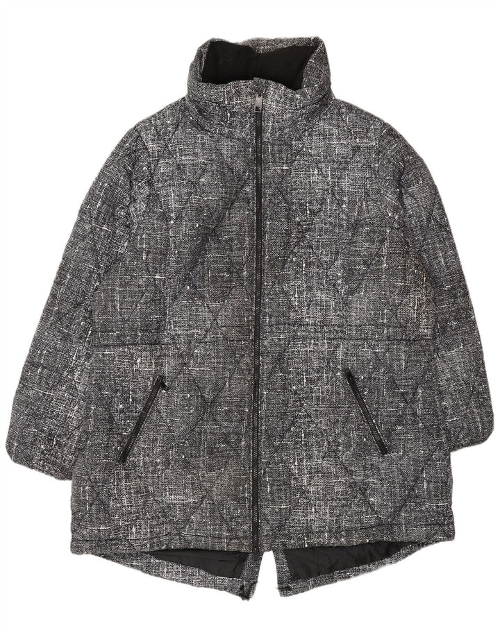Женская стеганая куртка Marks & Spencer UK 20 2XL, черный полиэстер с крапинками