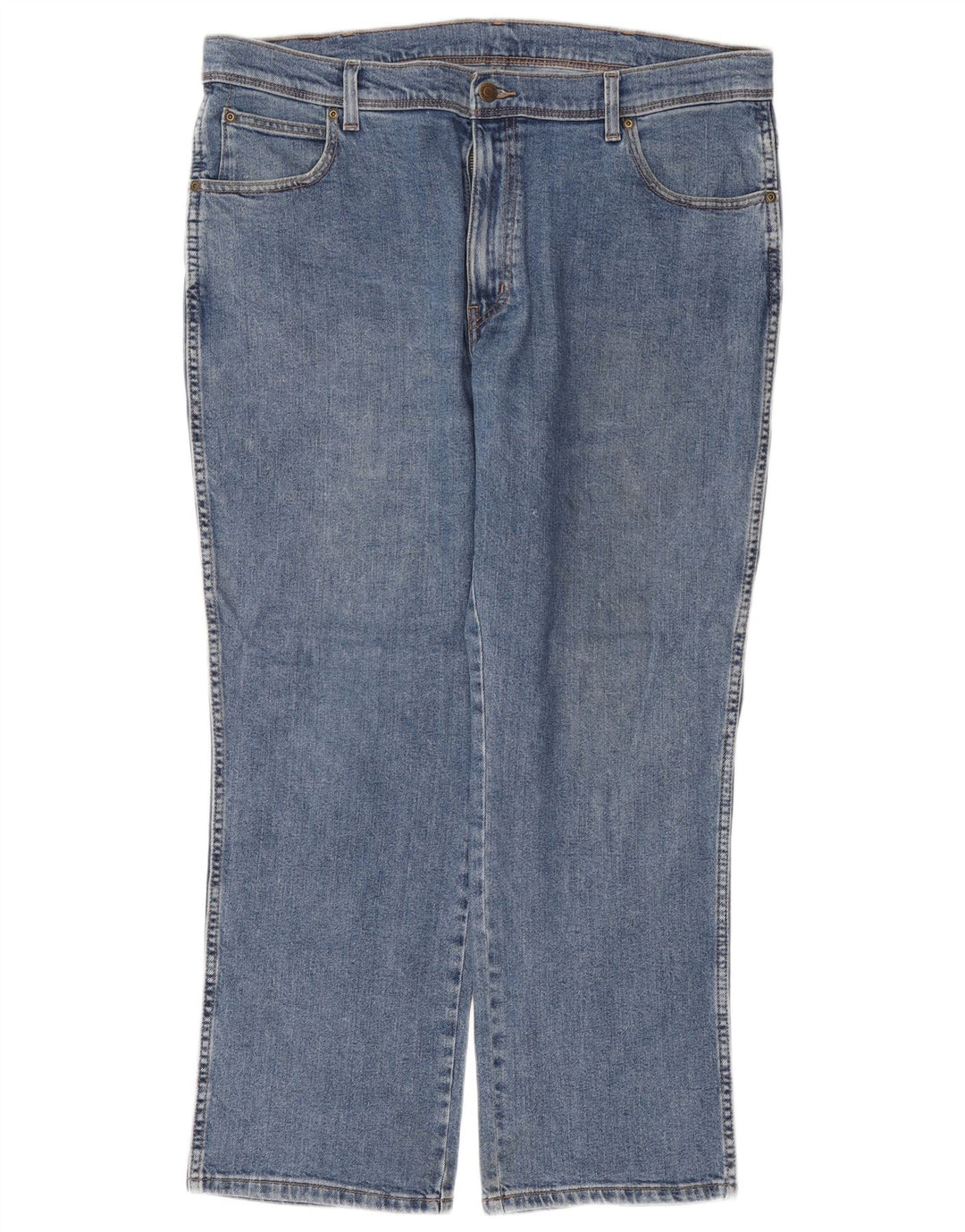 Джинсы мужские прямые WRANGLER W38 L30 синие, хлопок