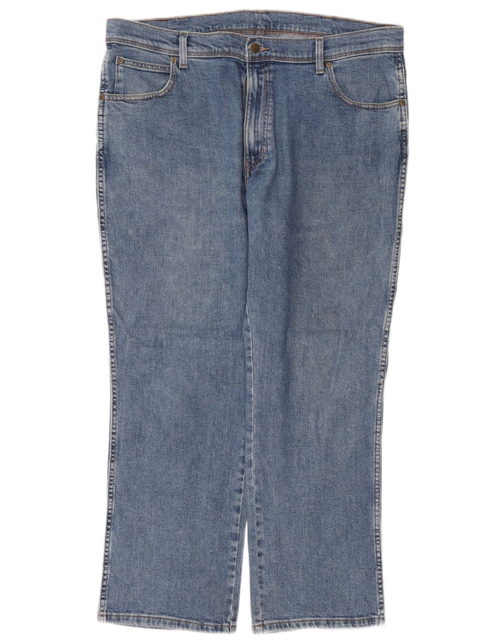 Джинсы мужские прямые WRANGLER W38 L30 синие, хлопок