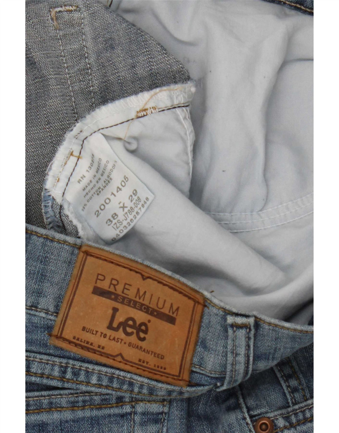 Мужские прямые джинсы Lee W38 L29, синий хлопок