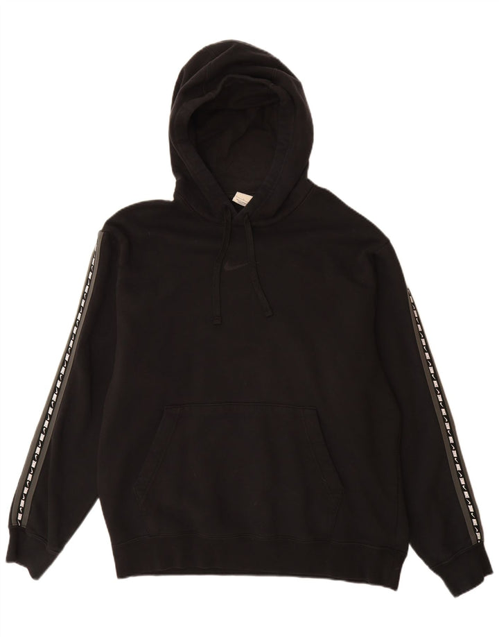Мужской джемпер с капюшоном NIKE, большой черный, хлопковый