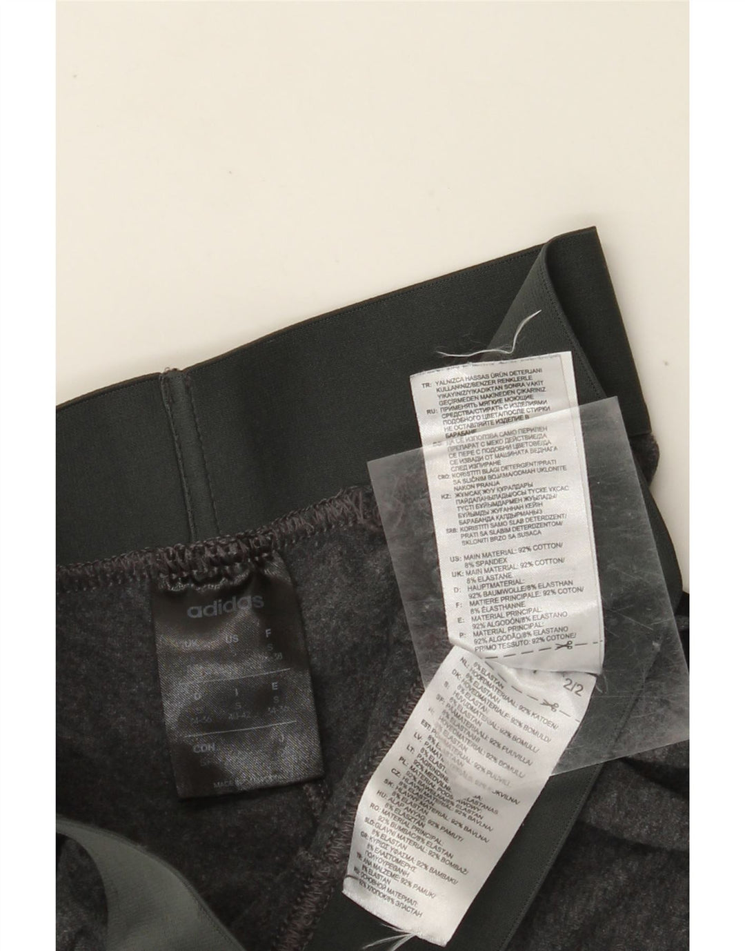 Женские леггинсы ADIDAS UK 8, маленькие серые, хлопок