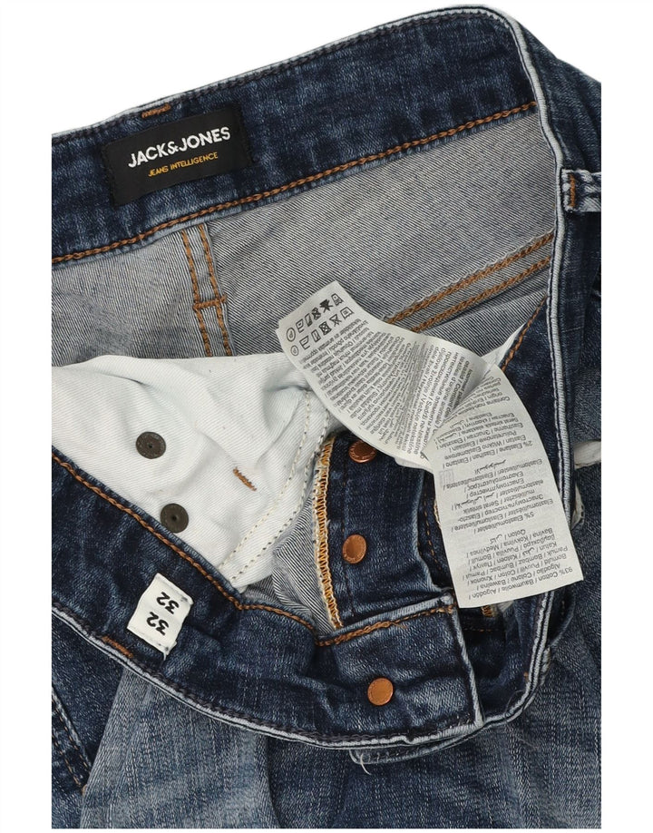 Мужские узкие джинсы Jack & Jones W32 L29, синий хлопок