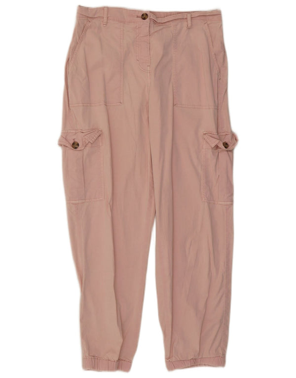 Женские укороченные брюки карго Marks & Spencer UK 12 Medium W30 L26 Розовые