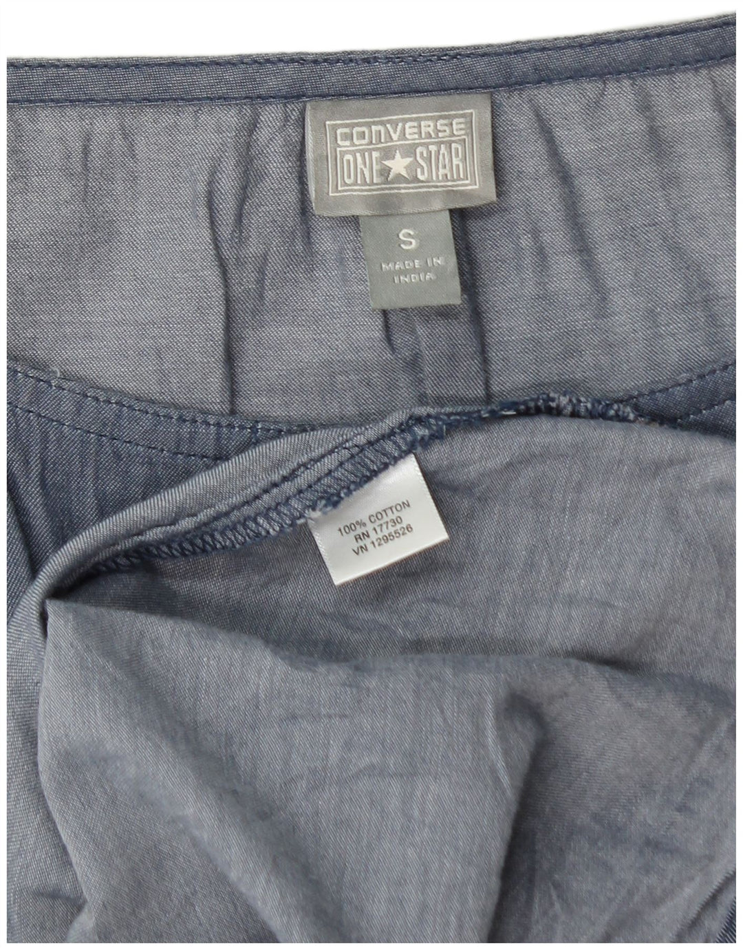 Женское платье А-силуэта без рукавов CONVERSE UK 10, маленькое синее, хлопок