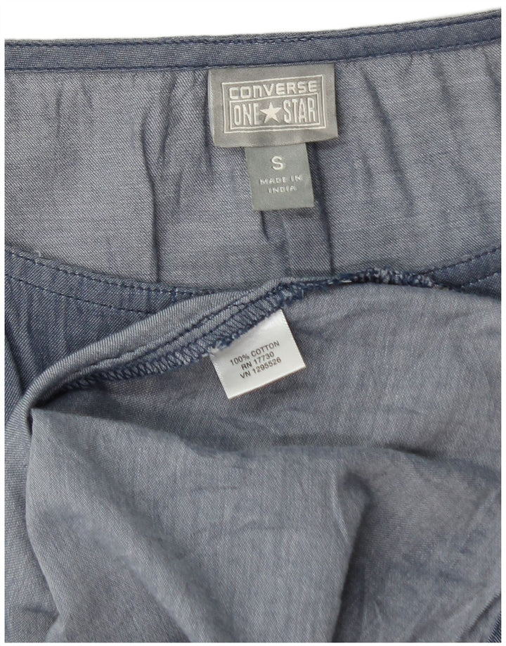 Женское платье А-силуэта без рукавов CONVERSE UK 10, маленькое синее, хлопок