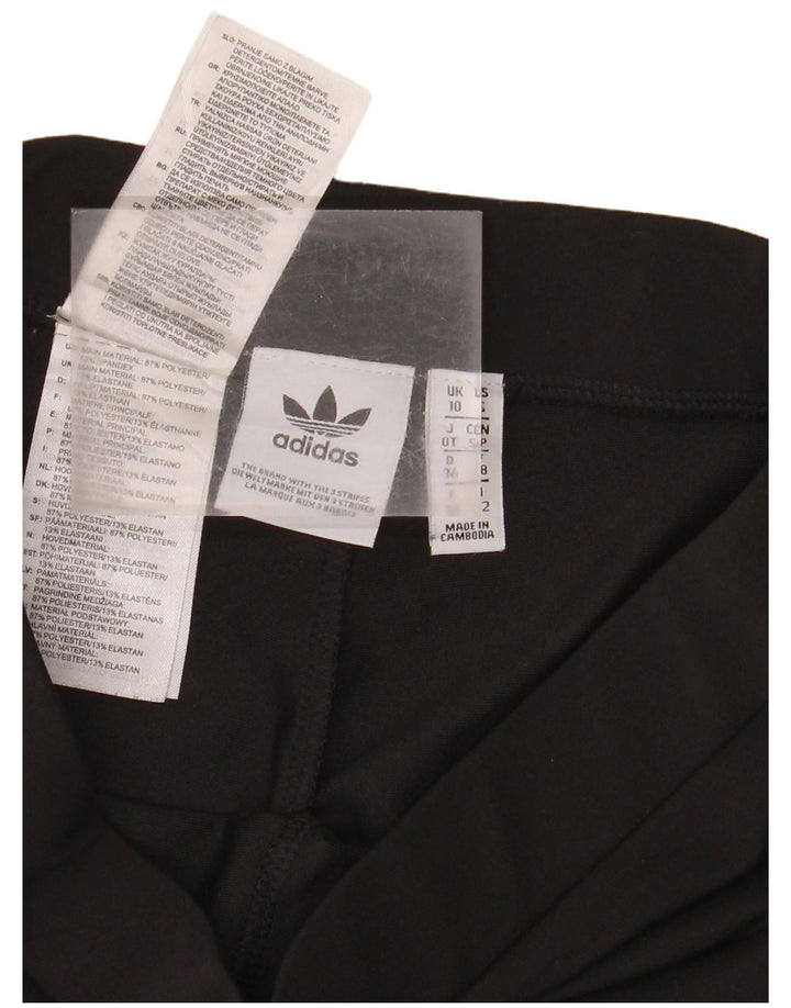 Женские леггинсы с рисунком ADIDAS UK 10, черные, полиэстер