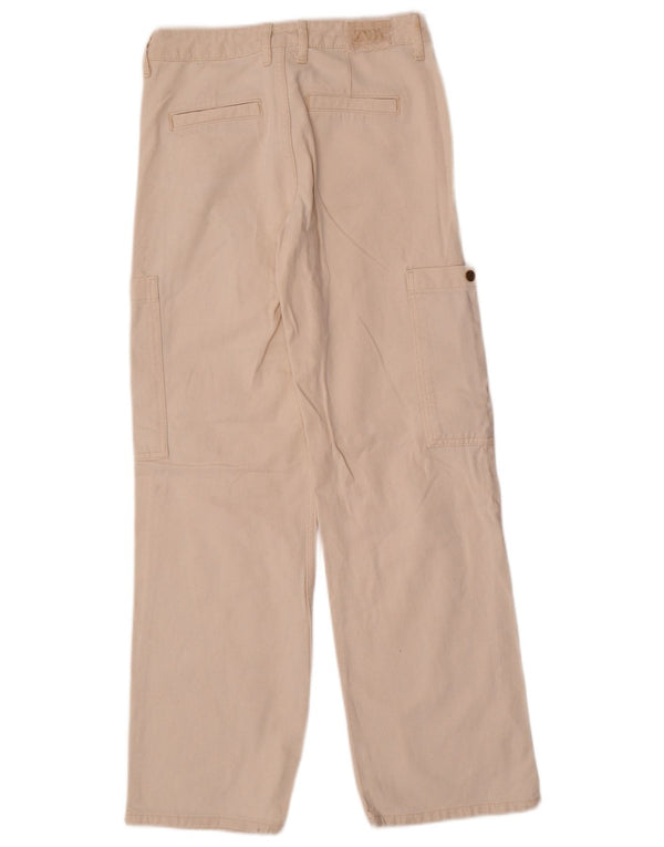 Женские свободные джинсы карго Zara EU 34 2XS W24 L30 Off White