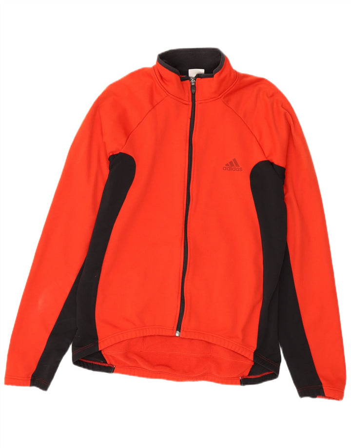 Мужской спортивный костюм Adidas, верхняя куртка, средний красный полиэстер с цветными блоками