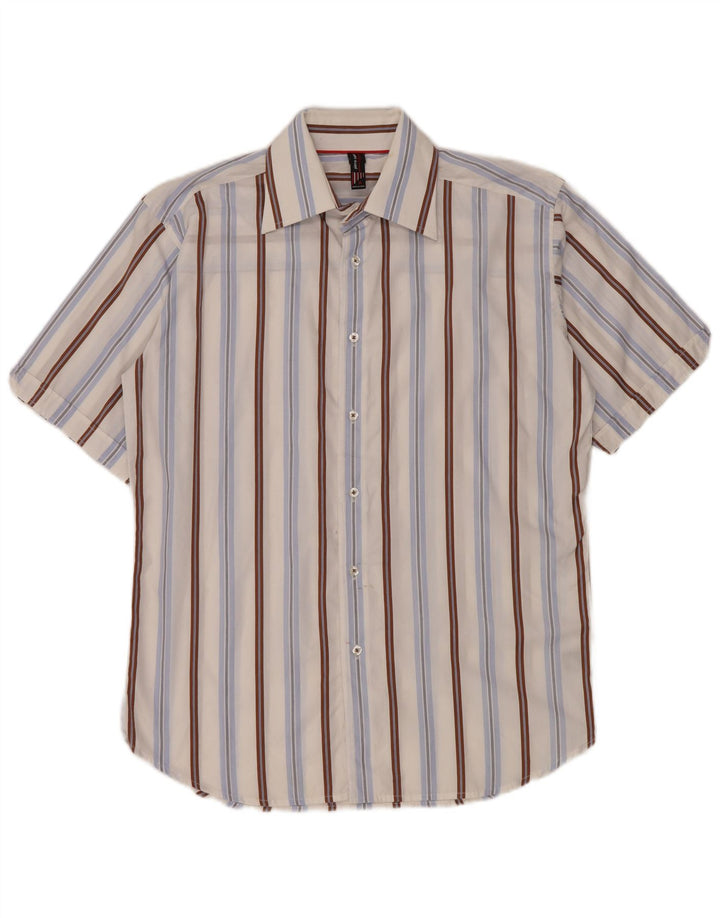 Рубашка мужская с коротким рукавом PIERRE CARDIN, средняя, разноцветная в полоску