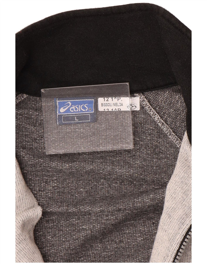 Мужская спортивная куртка ASICS, большая серая хлопковая куртка с цветными блоками