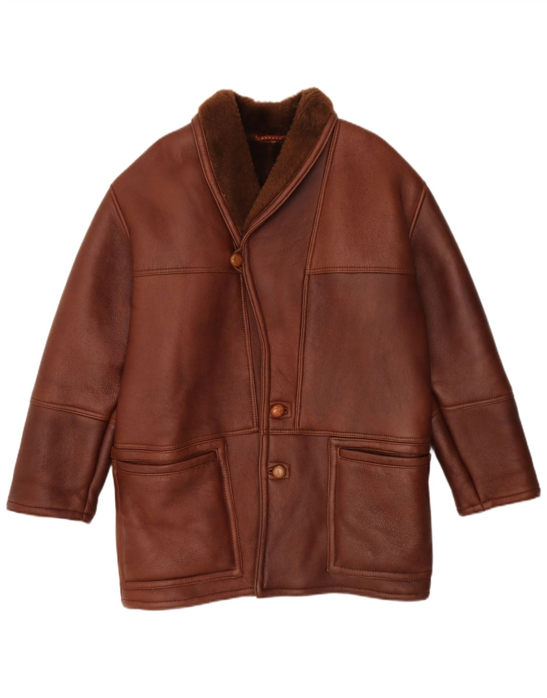 Мужская куртка Zenith из овчины Великобритания 42 XL Коричневая овчина