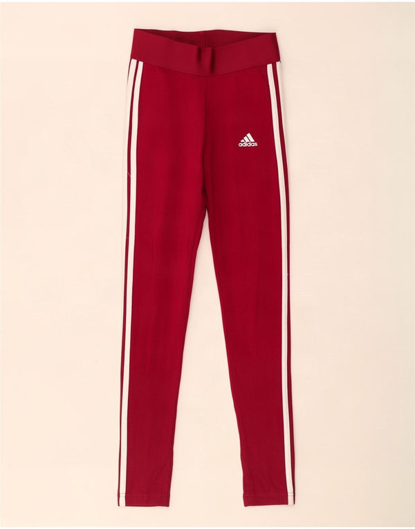Женские леггинсы Adidas UK 4/6 XS бордовый хлопок