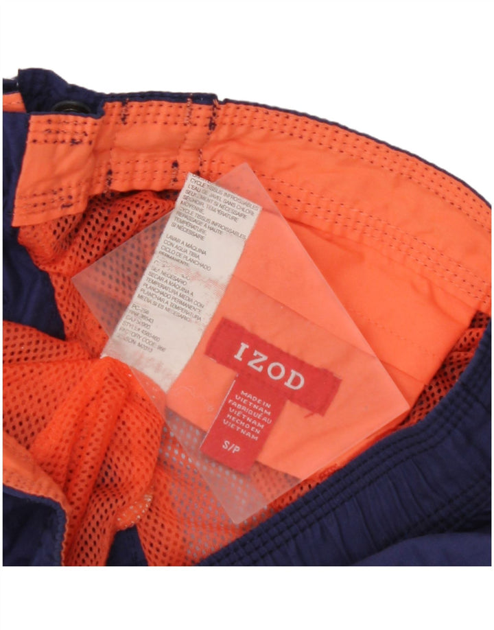 IZOD Мужские шорты для плавания, маленькие, темно-синие в полоску, полиэстер