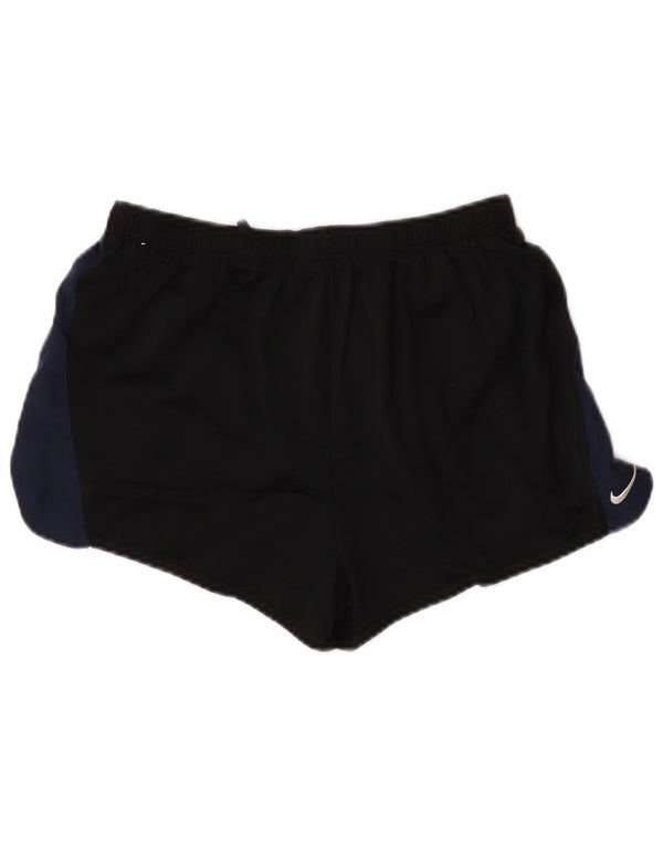 Женские спортивные шорты Nike Dri Fit UK 12, средний черный, полиэстер с цветными блоками