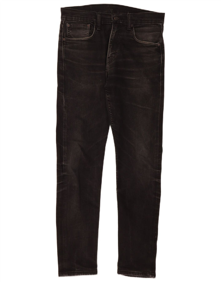 Мужские узкие зауженные джинсы Levi's W31 L32, черный хлопок