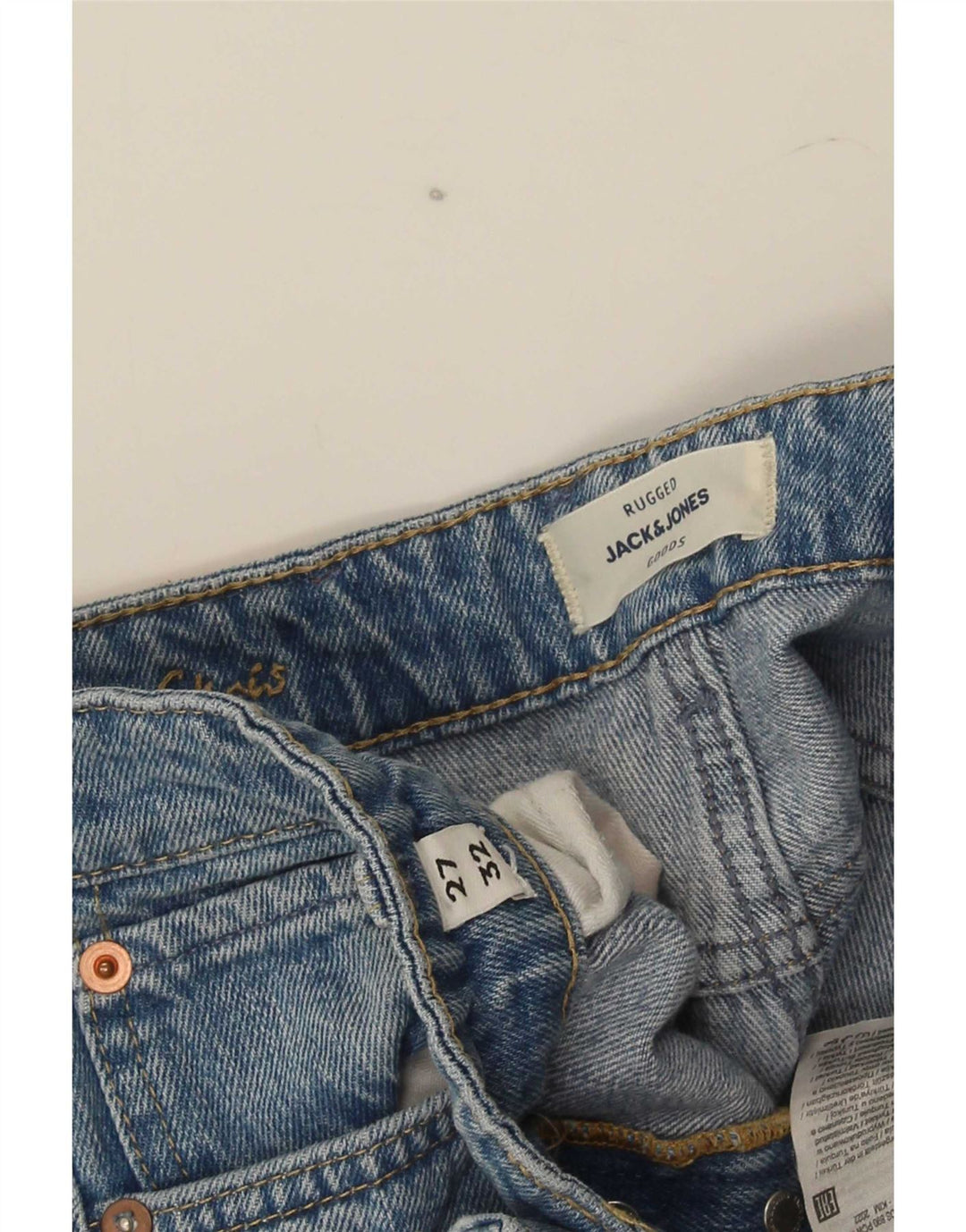 Мужские узкие джинсы Jack & Jones W27 L32, синий хлопок