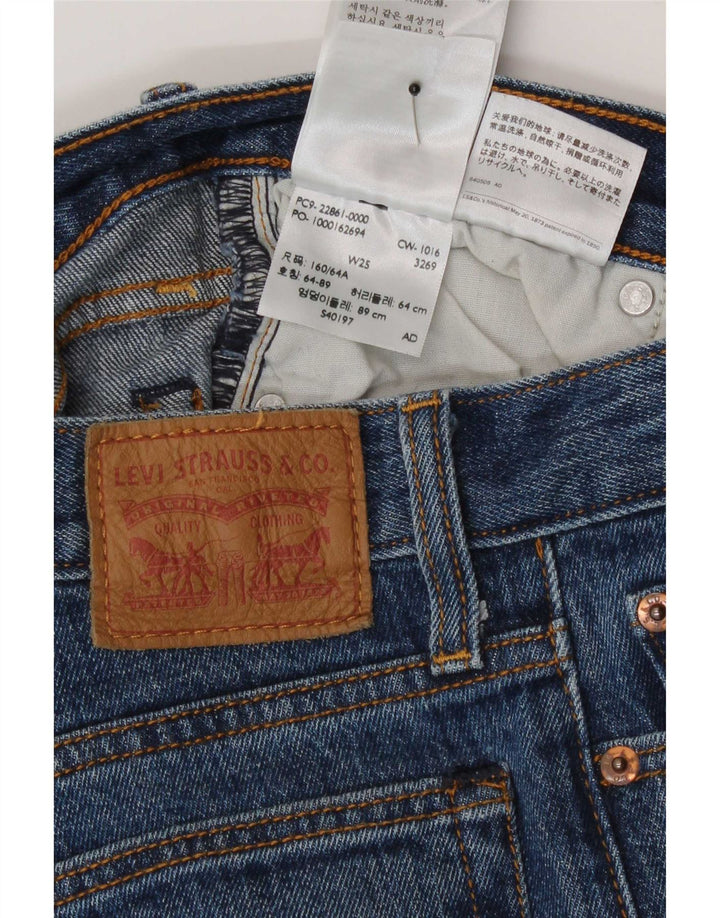 Женские прямые джинсы Levi's W25 L26 синие, хлопок