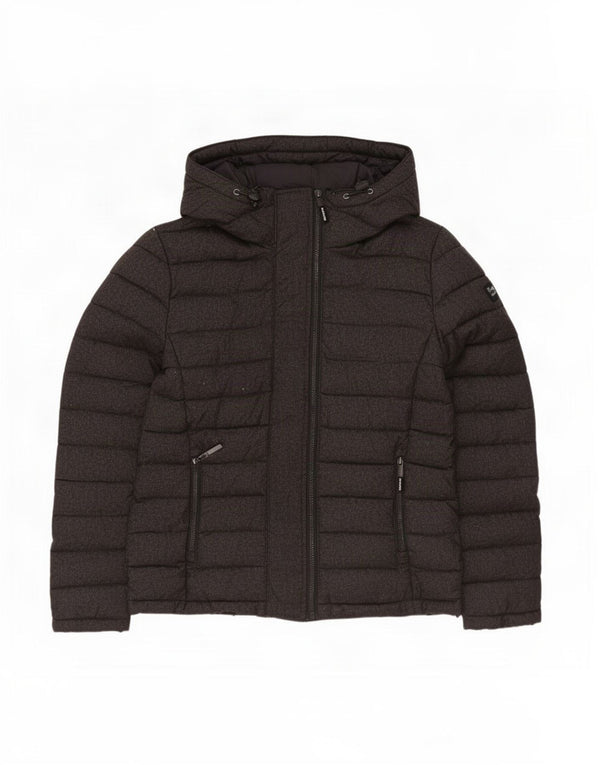 Мужская утепленная куртка с капюшоном Superdry UK 42 XL Серый полиэстер