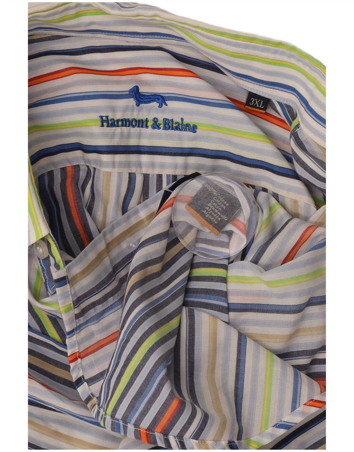 Мужская рубашка Harmont & Blaine 3XL, хлопок в разноцветную полоску