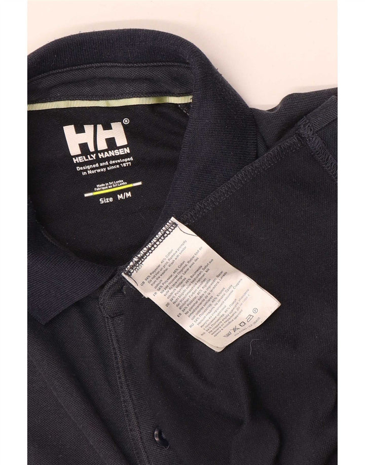 Мужская рубашка поло Helly Hansen с графическим рисунком, средний темно-синий хлопок