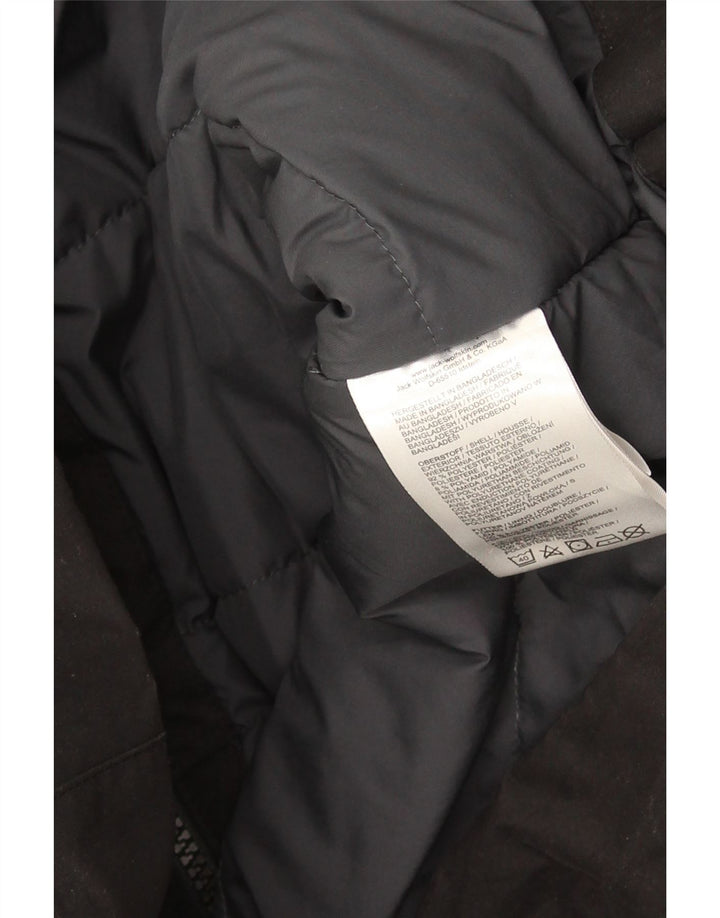 Женская ветровка с капюшоном Jack Wolfskin UK 16, большой черный полиэстер