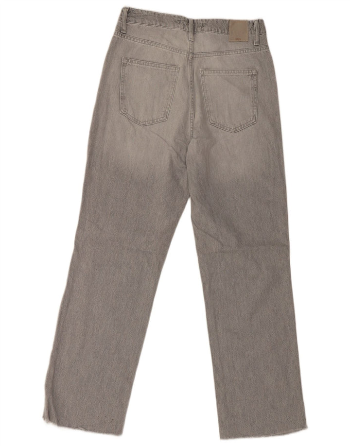 Женские прямые джинсы Zara EU 38 Small W28 L30 Серые