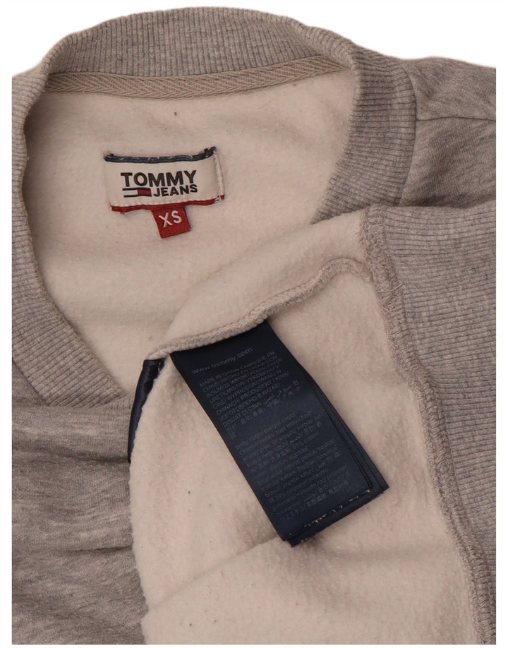 Мужской свитшот TOMMY HILFIGER XS, серый хлопковый джемпер в крапинку