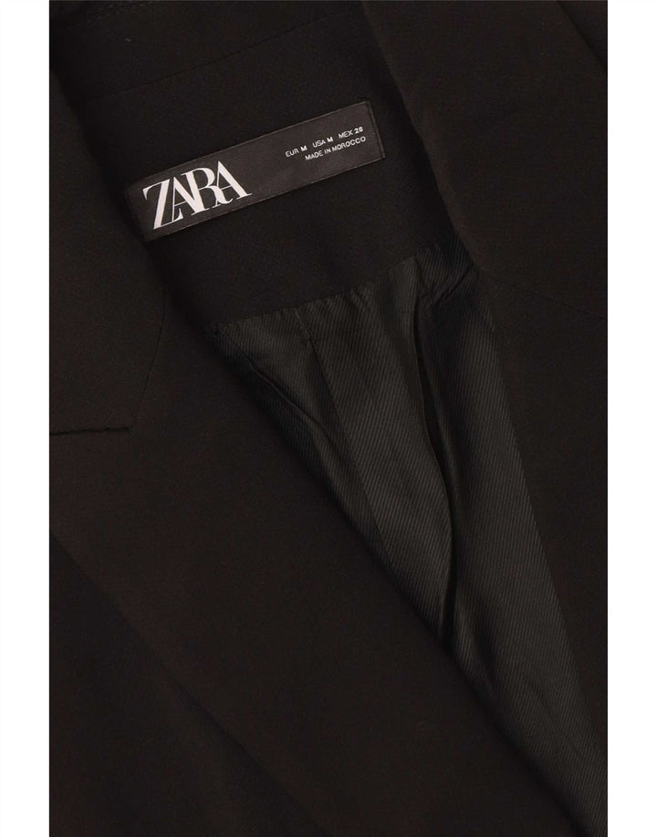 Женский удлиненный жилет Zara UK 14, средний черный полиэстер