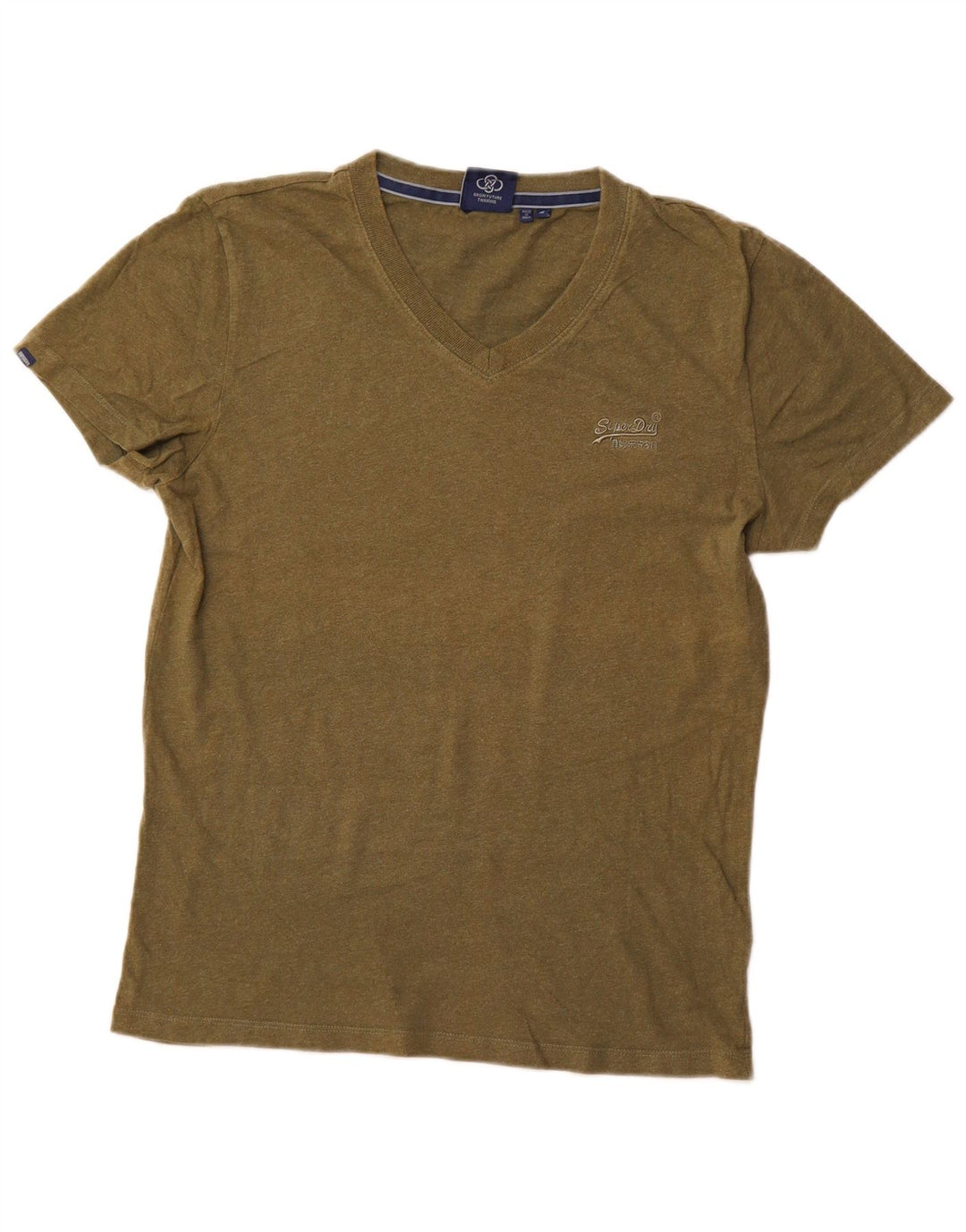 Мужская футболка Superdry Top из хлопка среднего зеленого цвета