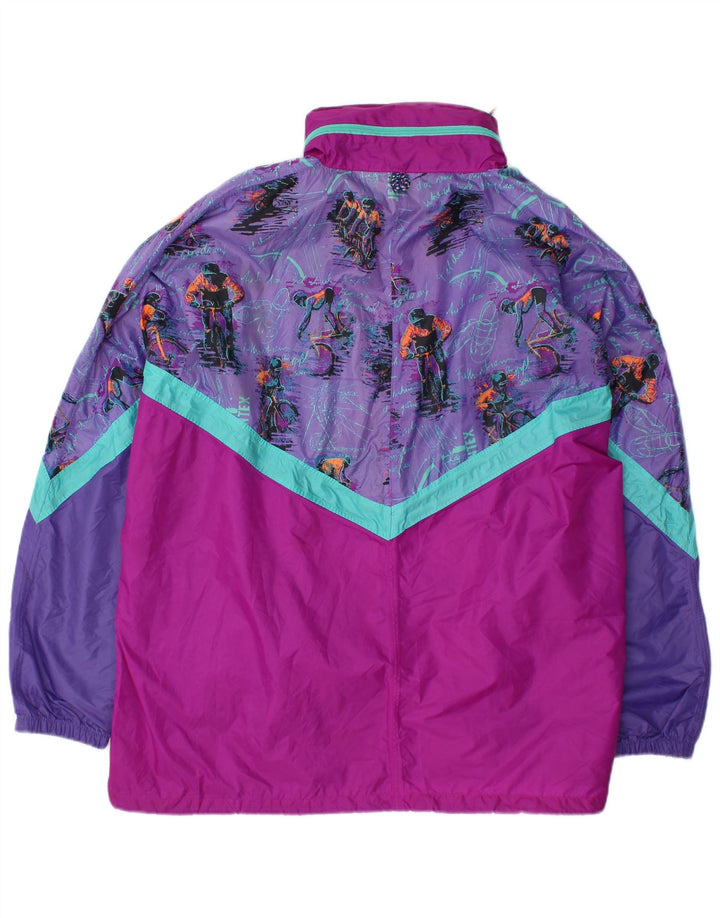 Мужской пуловер от дождя J JEANTEX с капюшоном, Великобритания, 44/46, 2XL, фиолетовый, с цветными блоками