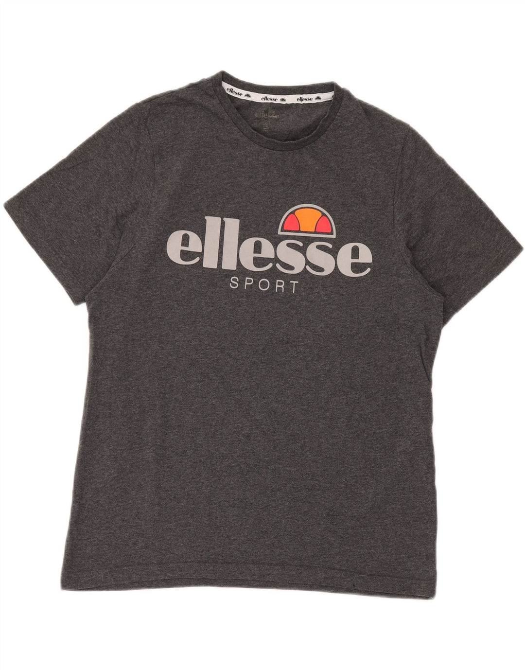 ELLESSE Мужская футболка с рисунком Топ среднего серого цвета, хлопок