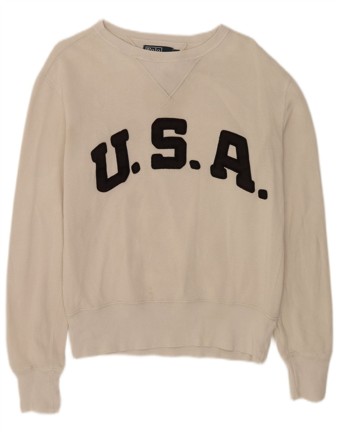 Мужской свитшот с рисунком Polo Ralph Lauren, маленький белый