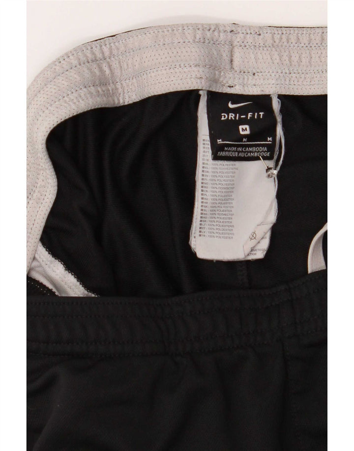 Мужские спортивные брюки Nike Dri Fit среднего размера, полиэстер с цветными блоками, средний черный