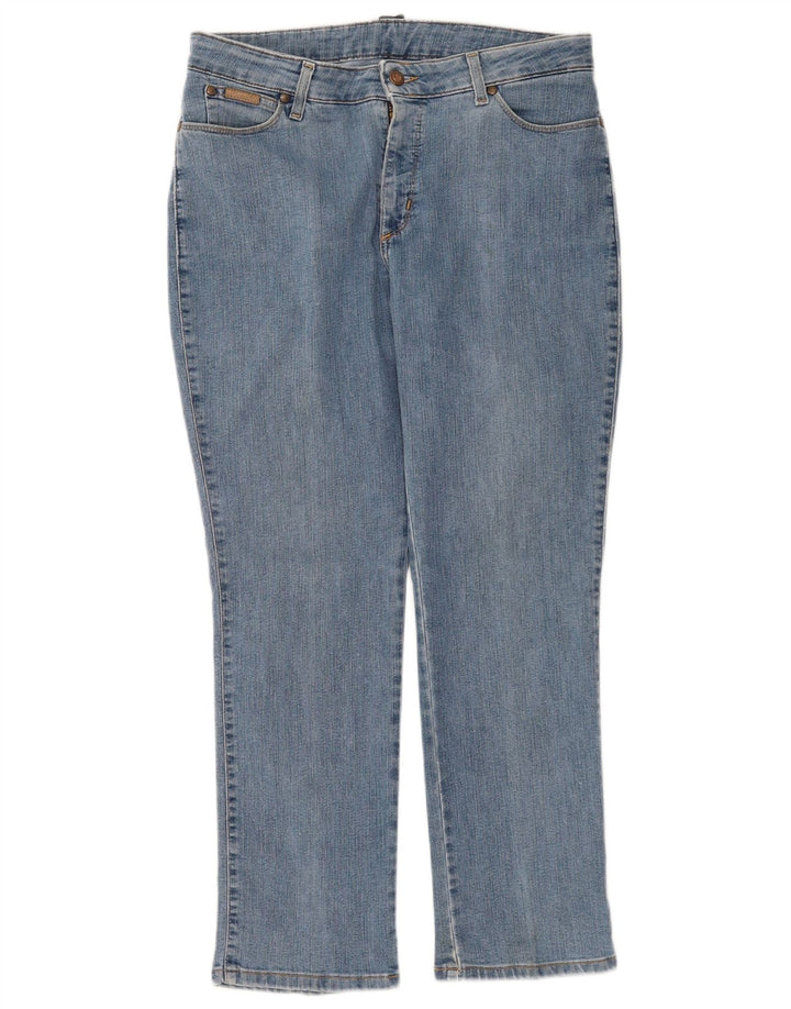 Женские прямые джинсы Wrangler W34 L28 синие, хлопок
