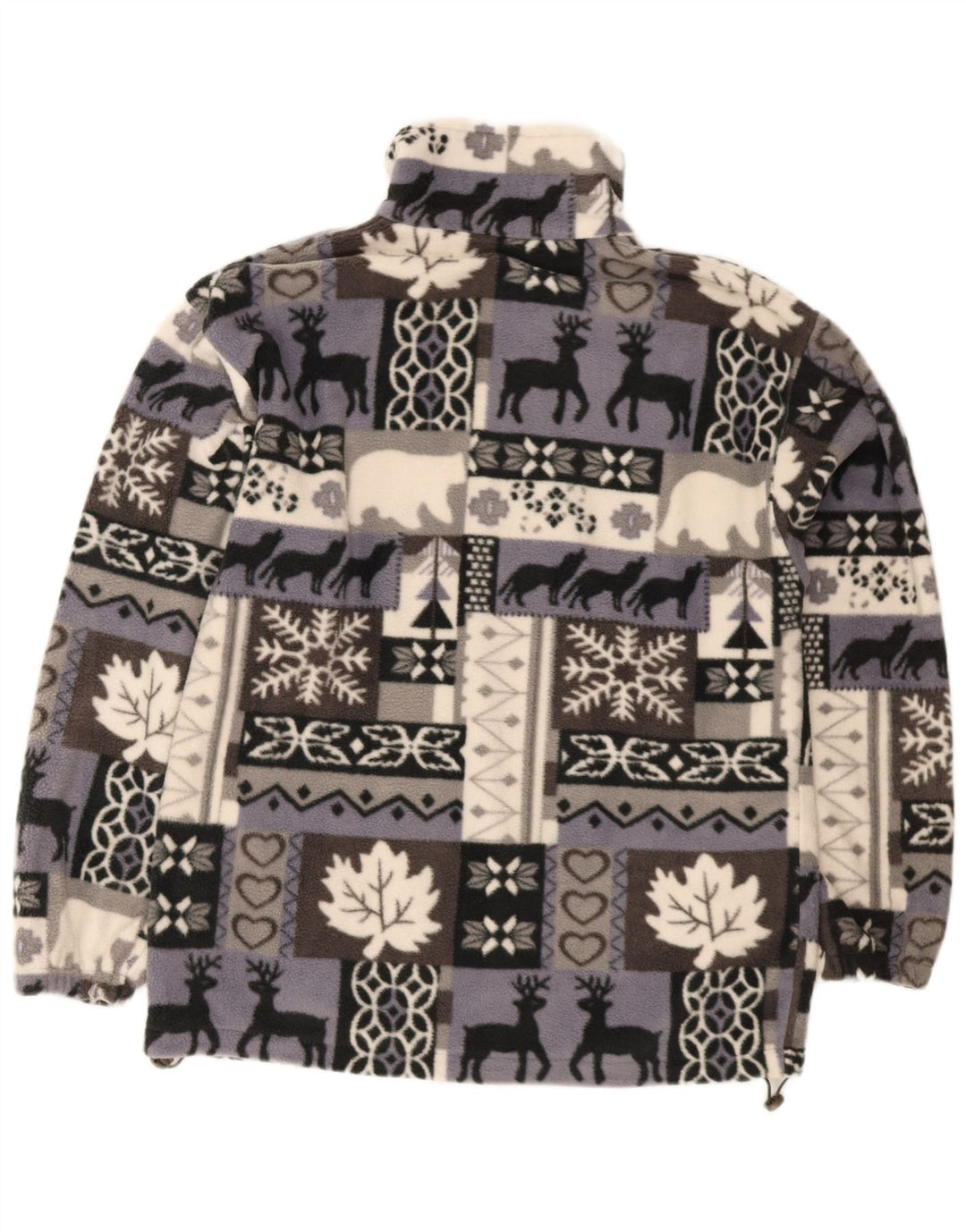 Винтажная мужская флисовая куртка UK 40, большая серая, полиэстер Fair Isle