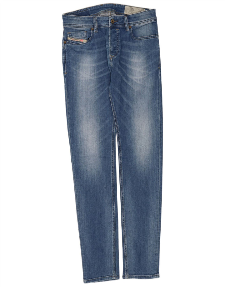 Женские узкие джинсы Diesel W28 L32, синие, хлопок