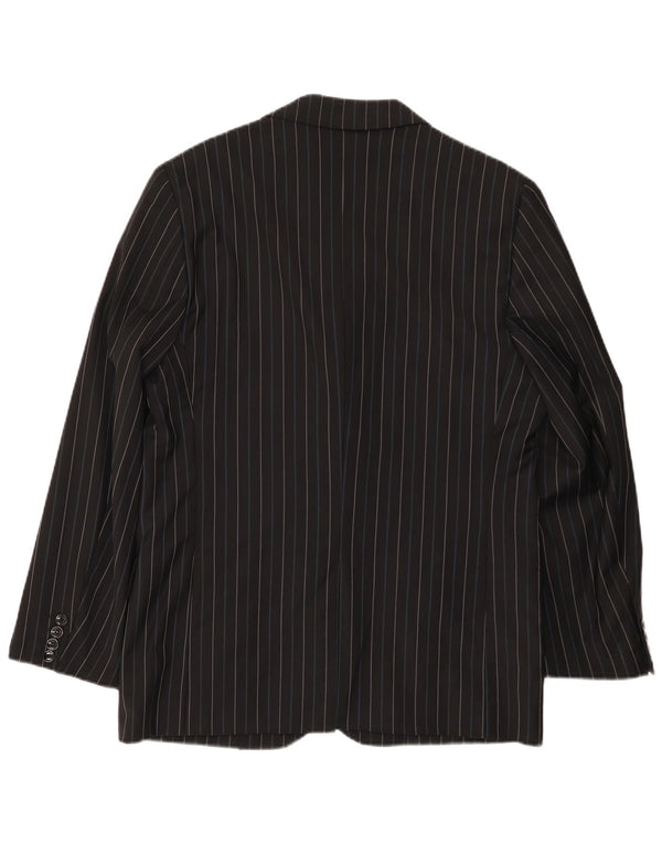 Мужской пиджак Peter & Sons на 3 пуговицах IT 54 2XL, черная полосатая шерсть