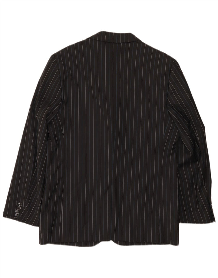 Мужской пиджак Peter & Sons на 3 пуговицах IT 54 2XL, черная полосатая шерсть