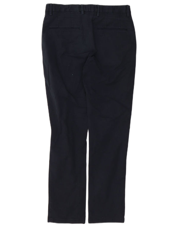 REISS Мужские прямые брюки-чиносы W30 L28 Темно-синие, хлопок