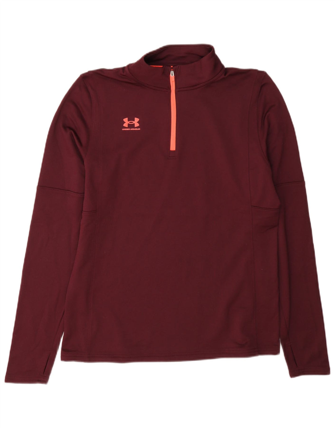 Женский топ с воротником на молнии и длинным рукавом Under Armour UK 14, средний бордовый цвет