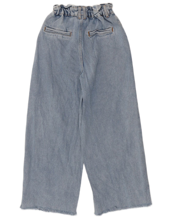 Женские широкие джинсы с завышенной талией Zara EU 34 2XS W24 L24, синий хлопок