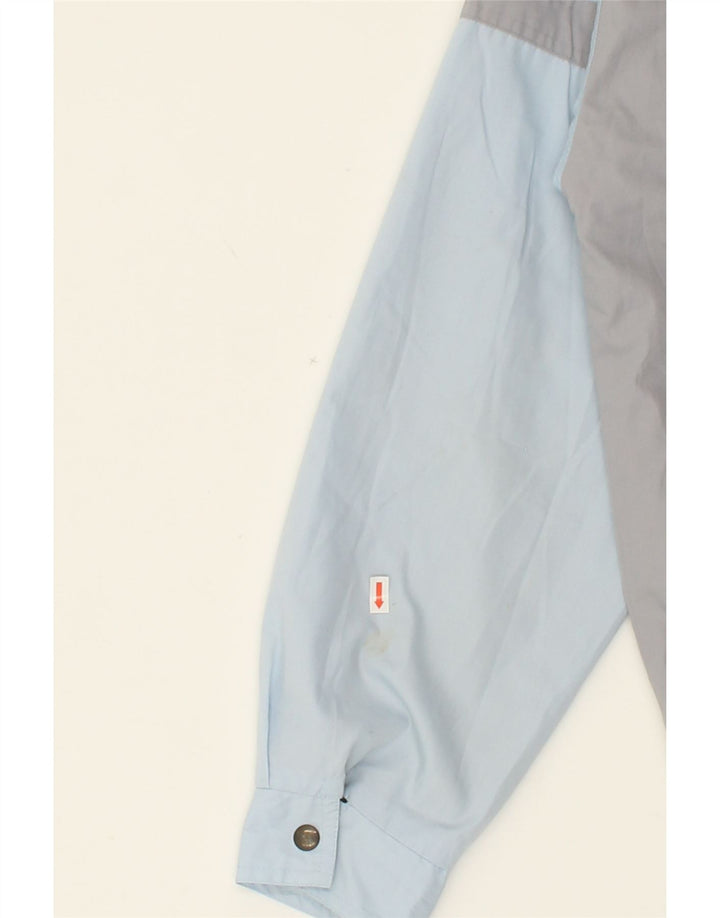 VINTAGE Mens Hooded Bomber Jacket IT 54 2XL Grey Colourblock Polyester Vintage Vintage and Second-Hand Vintage from Messina Hembry 