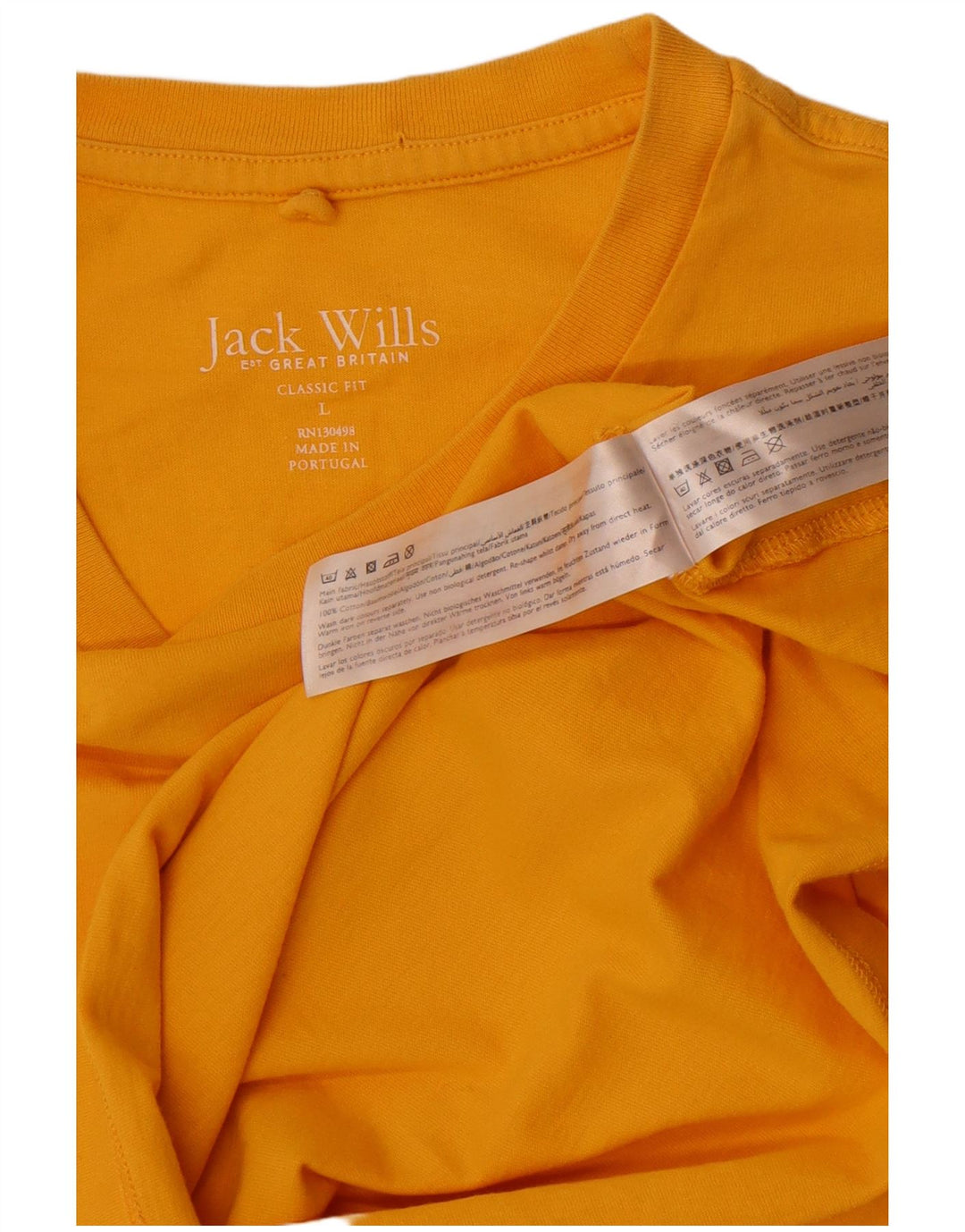 Мужская футболка Jack Wills, большой желтый хлопок