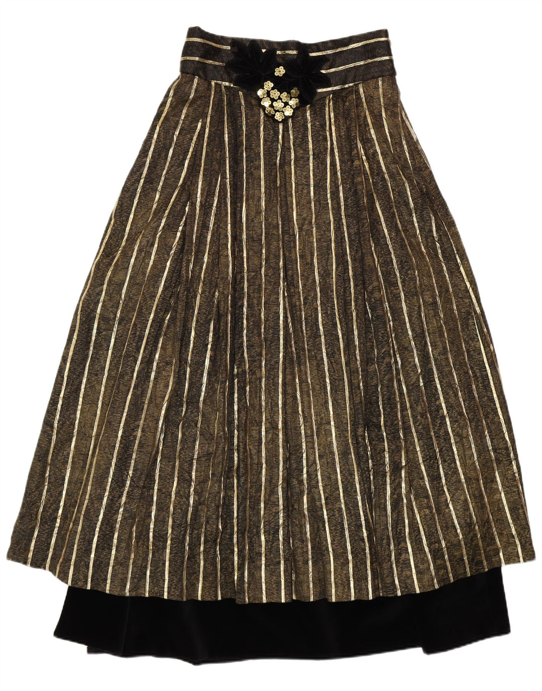 PFISTER Женская юбка-трапеция с высокой талией EU 38 Medium W26 в золотистую полоску