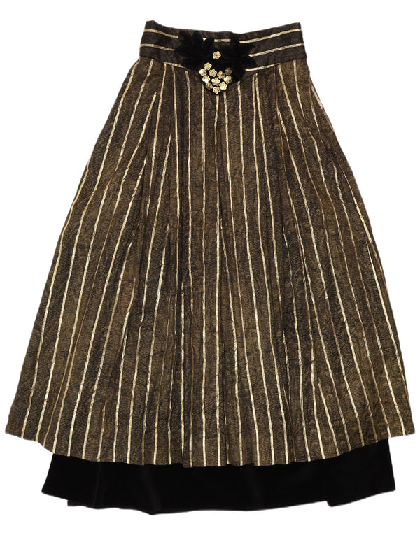 PFISTER Женская юбка-трапеция с высокой талией EU 38 Medium W26 в золотистую полоску