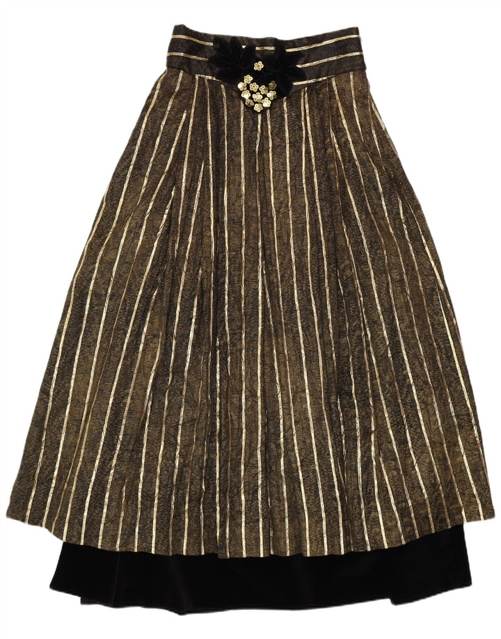 PFISTER Женская юбка-трапеция с высокой талией EU 38 Medium W26 в золотистую полоску